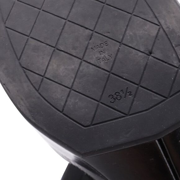 Chanel CC Ankle Strap Platform Sandals in Black Patent Leather - Picture 8 of 8